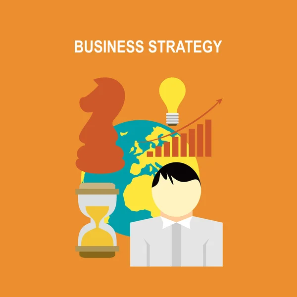 Conceptos de estrategia empresarial — Vector de stock