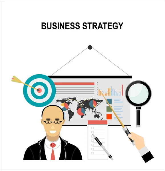 ビジネス戦略のための概念 — ストックベクタ