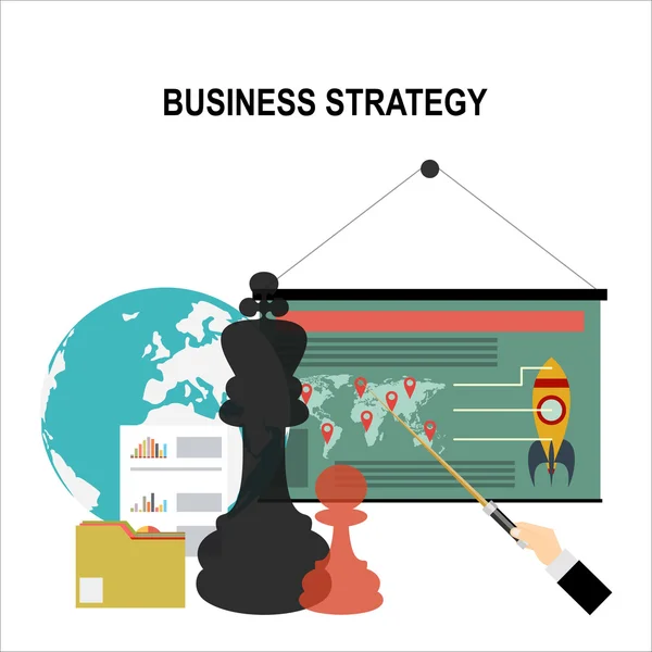 Conceitos para a estratégia empresarial —  Vetores de Stock