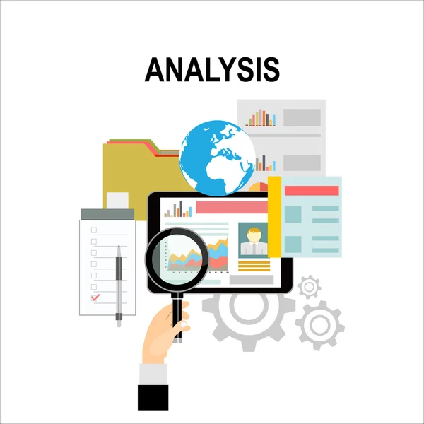 Concepto de análisis empresarial — Vector de stock