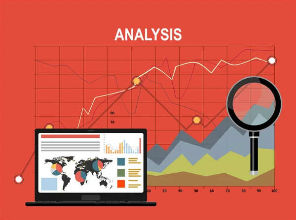 Concepto de análisis empresarial — Archivo Imágenes Vectoriales