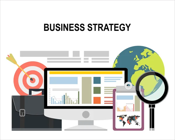 Concepten voor bedrijfsstrategie — Stockvector