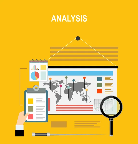 Concept voor business analyse — Stockvector