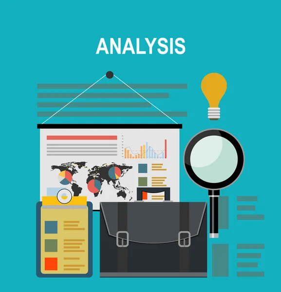 Concept voor business analyse — Stockvector