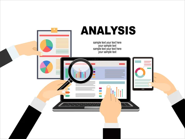 Concepts d'analyse et de planification d'entreprise — Image vectorielle