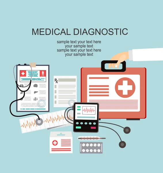 Assistenza sanitaria e background di ricerca medica — Vettoriale Stock