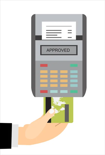 Recepção de impressão do terminal POS . —  Vetores de Stock