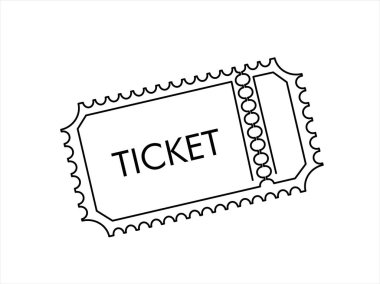 Sürekli tek bir bilet çizgisi. bir çizgi çizimi tasarım grafik vektör çizimi.