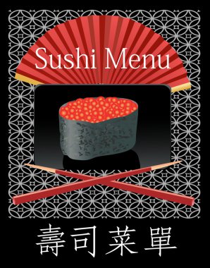 Sushi menü kartı