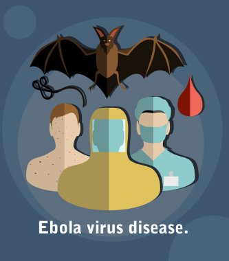 Ebola virüsü düz stil