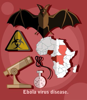 Ebola virüsü düz stil