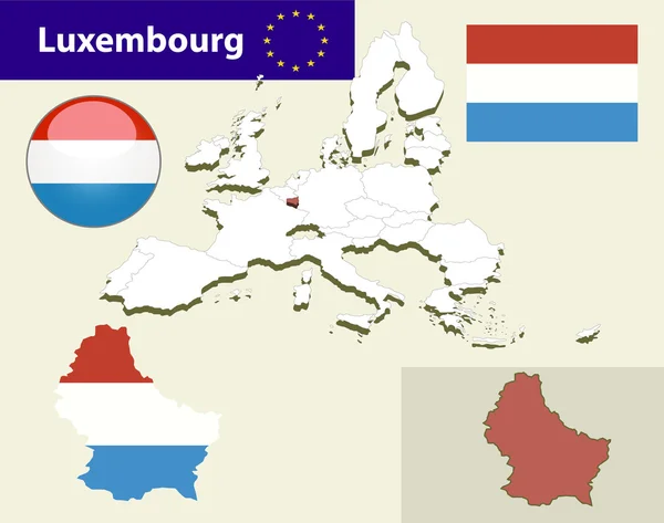 欧州連合の国の地図 — ストックベクタ