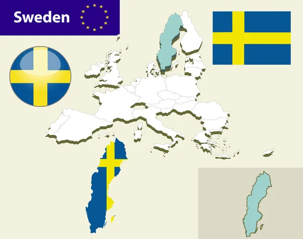 Map of European Union countries — Stock Vector