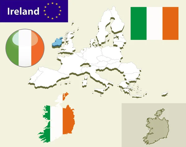 Mapa zemí Evropské unie — Stockový vektor