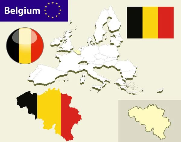 Mapa de países de la Unión Europea — Vector de stock