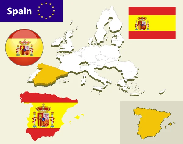 Karte der Länder der Europäischen Union — Stockvektor