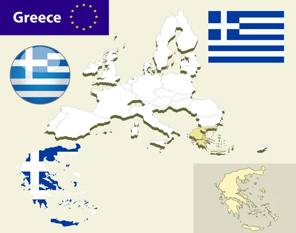Χάρτης των χωρών της Ευρωπαϊκής Ένωσης — Διανυσματικό Αρχείο