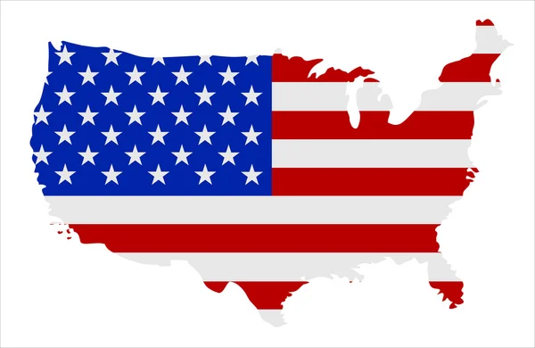 Mapa Spojených států amerických — Stockový vektor