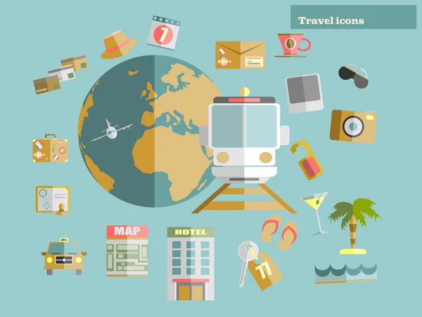 Set of traveling icons — Stock Vector