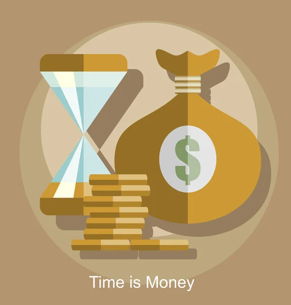 Time is money business concept — Stock Vector