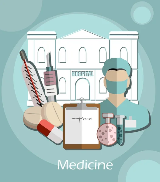 Concepto de servicios médicos — Vector de stock