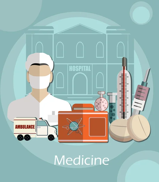 Médecine services de santé concept — Image vectorielle