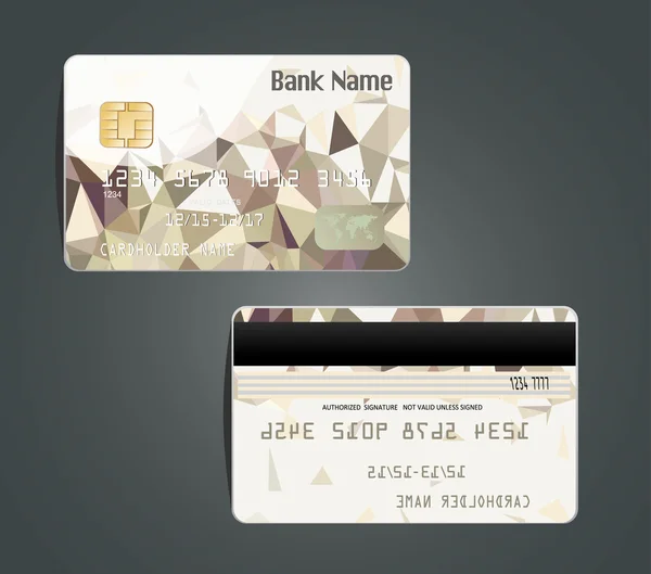 信用卡的两面 — 图库矢量图片