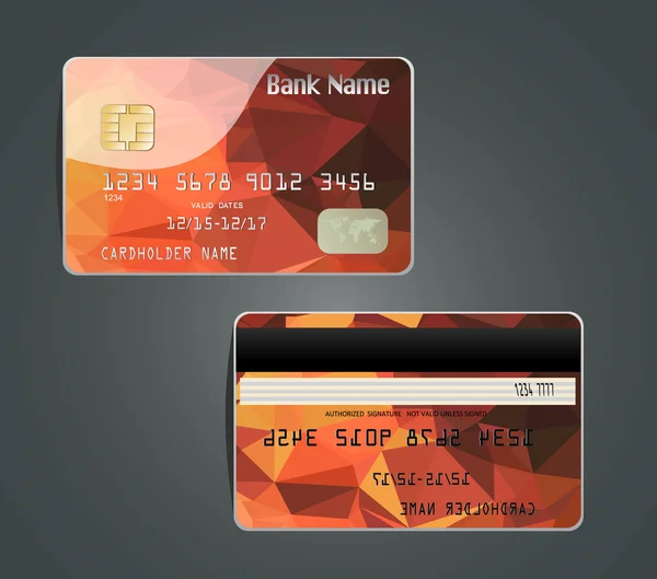 Дві сторони кредитної картки — стоковий вектор