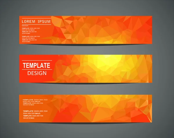 Trois bannières orange — Image vectorielle