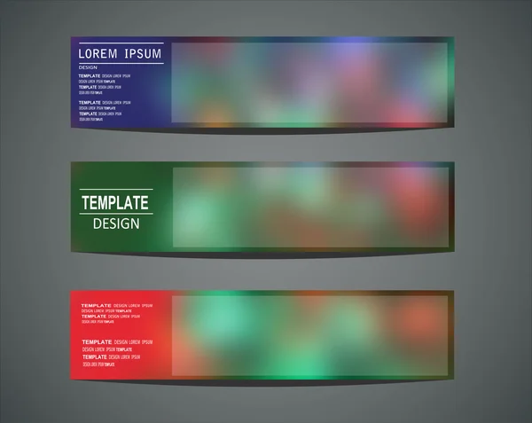 Trois bannières colorées — Image vectorielle