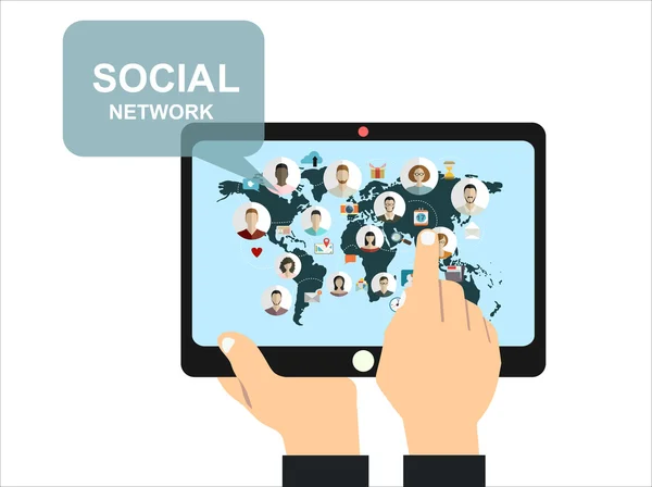 Sociala medier nätverk koncept — Stock vektor