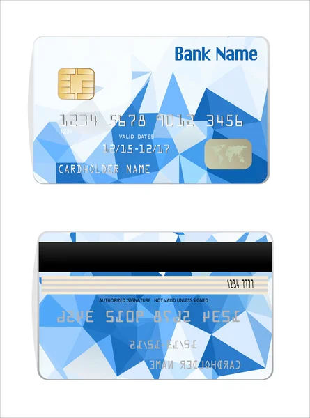 Obie strony karty kredytowej — Wektor stockowy