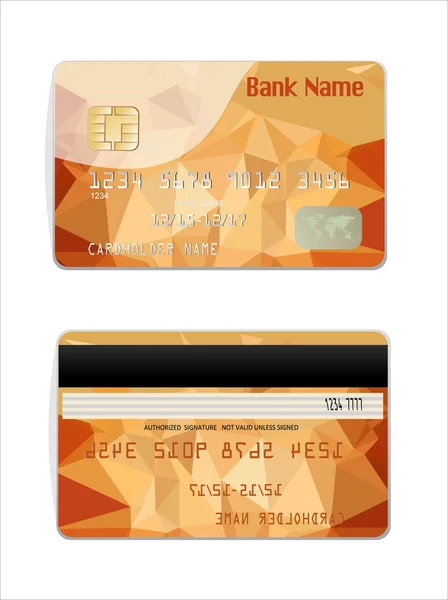 Two sides of  credit card — Stock Vector