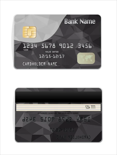 Deux faces de la carte de crédit — Image vectorielle