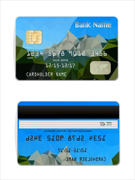 Dvě strany kreditní karty — Stockový vektor
