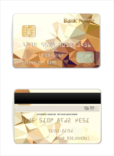 信用卡的两面 — 图库矢量图片