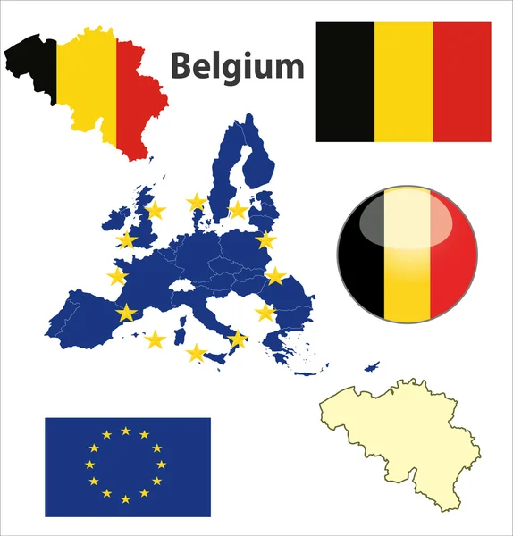 Бельгийская глянцевая кнопка — стоковый вектор