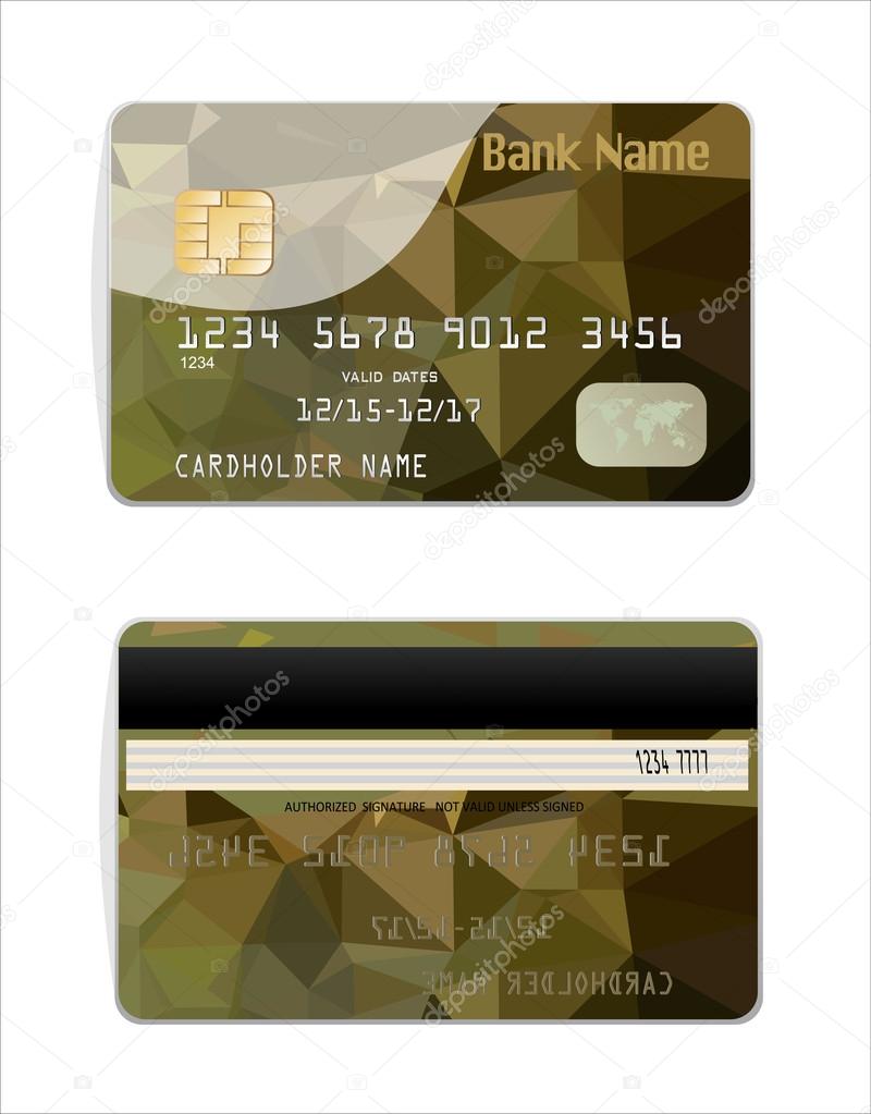 two sides of  credit card