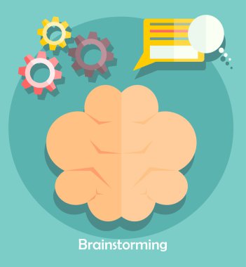 Beyin fırtınası yaratıcı fikir simgesi