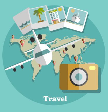 seyahat simgelerin ayarlamak