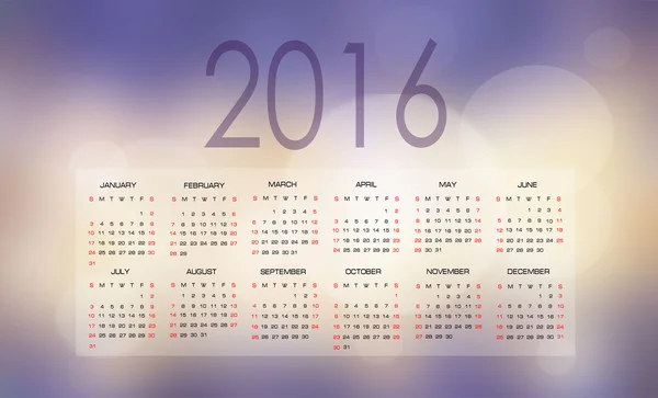 Цветной календарь — стоковый вектор