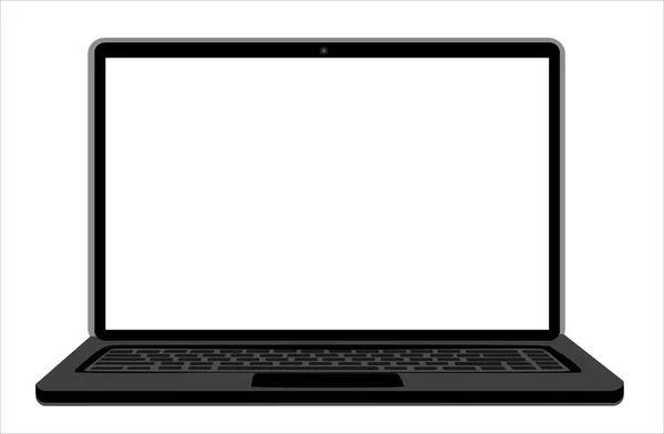 空白の画面を持つノートパソコン — ストックベクタ