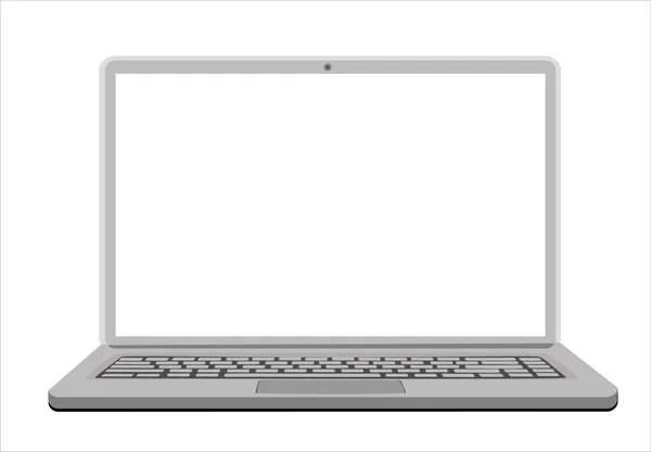 Laptop com tela em branco — Vetor de Stock