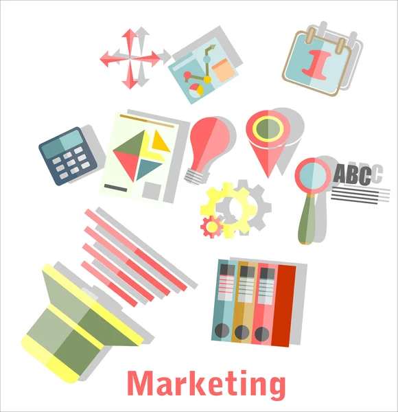 Conceptos de marketing digital — Vector de stock