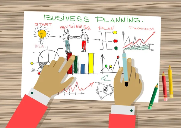 Concepto Planificación empresarial — Archivo Imágenes Vectoriales