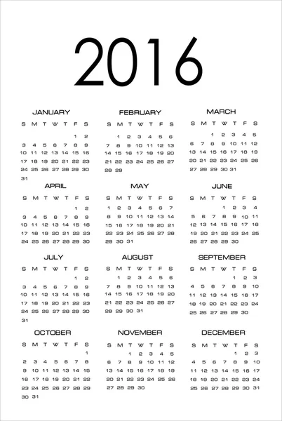 Organizzatore di calendario colorato — Vettoriale Stock