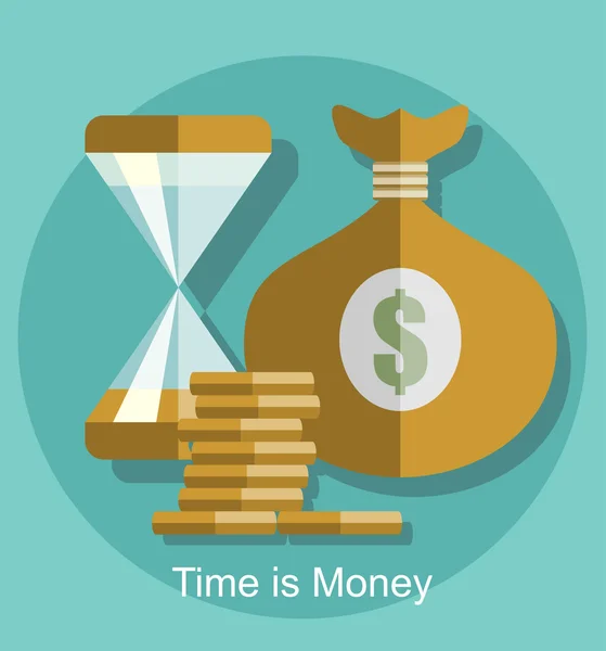 Time is money business concept — Stock Vector