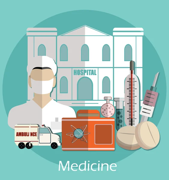 Concepto de servicios médicos — Vector de stock