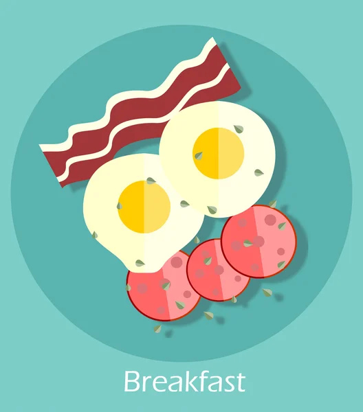 Menu du petit déjeuner du matin — Image vectorielle