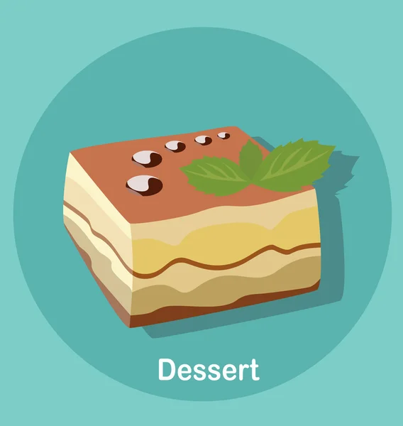 Kleurrijk Dessert pictogram — Stockvector